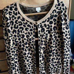 Animal print cardigan